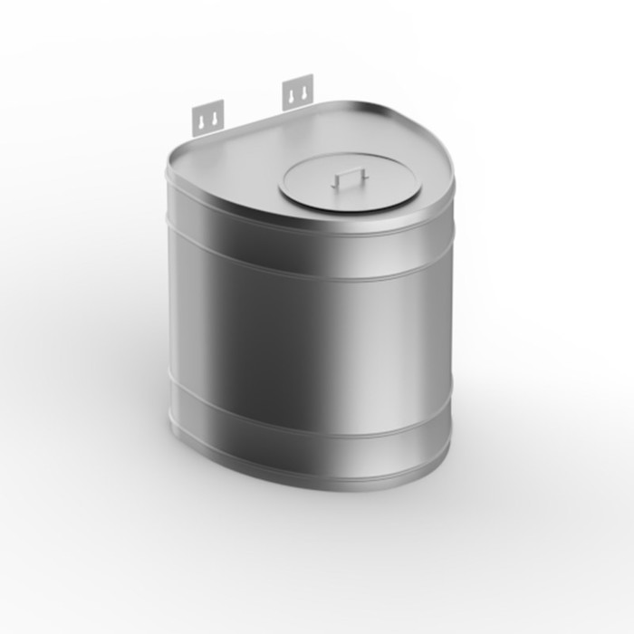 Бак для теплообменника 80 л, вертикальный, нержавейка 0.8 мм (штуцер 3/4")