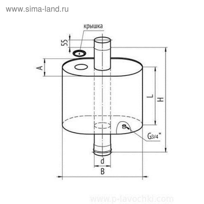 

Бак на трубе для печи 60 л, d 120 мм, нержавейка 0.8 мм (штуцер 3/4")