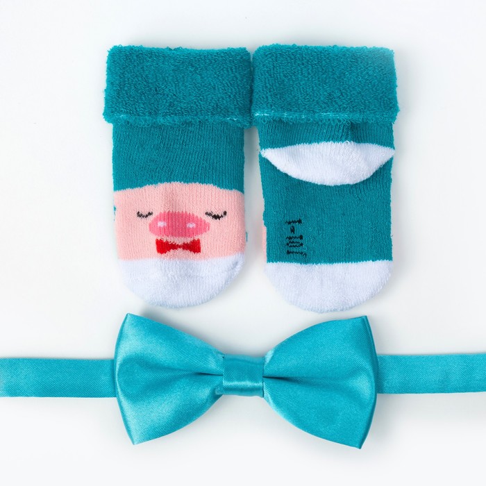 Набор детский Крошка Я "Хрюша" голубой 3-12 мес, 100% хлопок