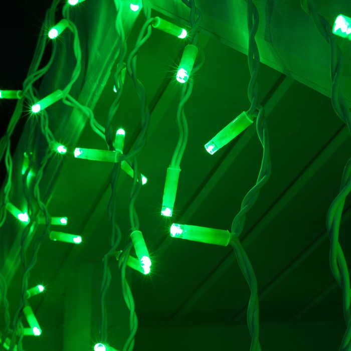 БАХРОМА уличная, УМС, Ш:3м, В:0.6м, Н.Б. 2W Каучук LED(IP65)-160-220V, ЗЕЛЕНЫЙ