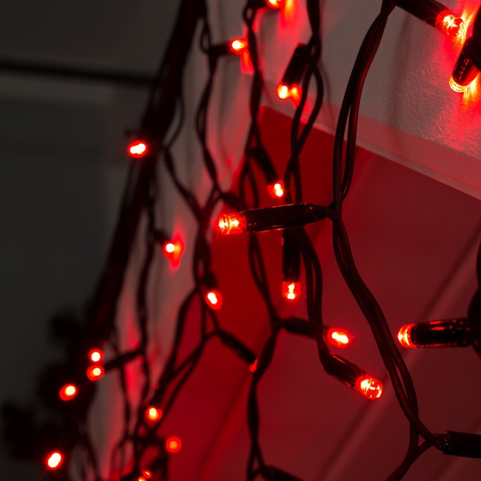 БАХРОМА уличная, УМС, Ш:3м, В:0.6м, Н.Т. 2W Каучук LED(IP65)-160-220V, КРАСНЫЙ