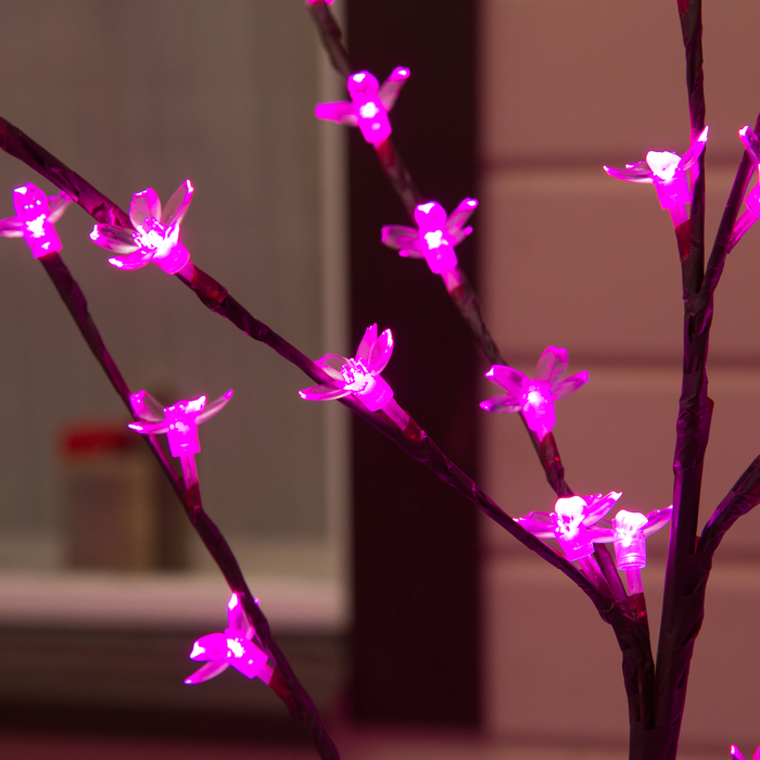 Дерево светодиодное улич. 1,2 м. "Ромашки", 160 LED, 220 В, РОЗОВЫЙ