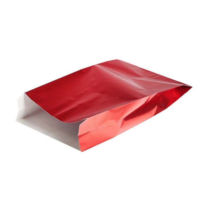 Пакет подарочный, металлизированный, алый, 18 х 6 х 31 см
