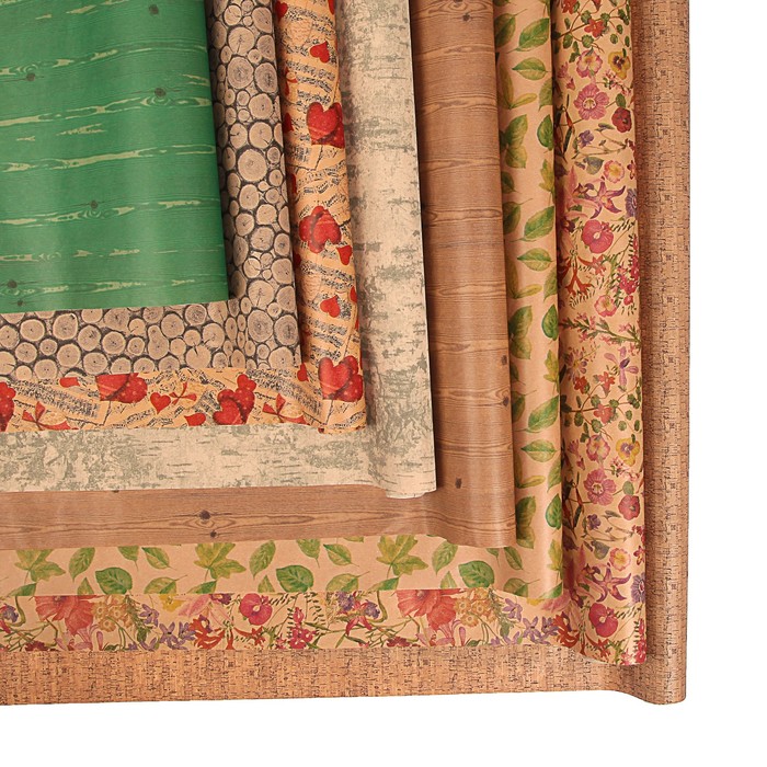 Дисплей WOODLY, крафт бумага и пакеты, банты, ленты, итого 361 шт,