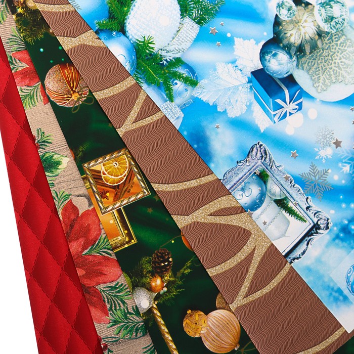 Набор бумаги для декорирования, "Новый год №1", 0,7 х 1 м х 5 шт., в ассортименте