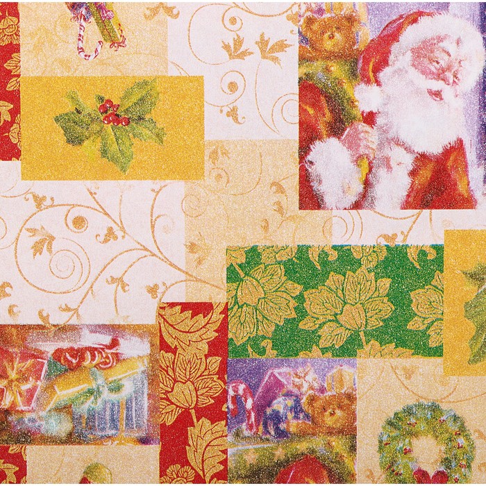 Набор бумаги для декорирования, "Новый год №4", 0,7 х 1 м х 5 шт., в ассортименте