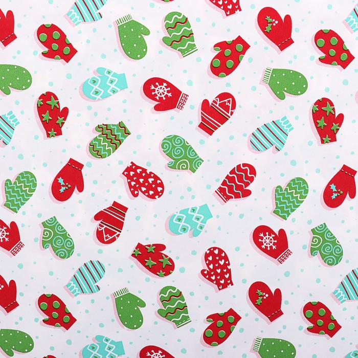 Набор бумаги для декорирования, "Новый год №5", 0,7 х 1 м х 5 шт., в ассортименте