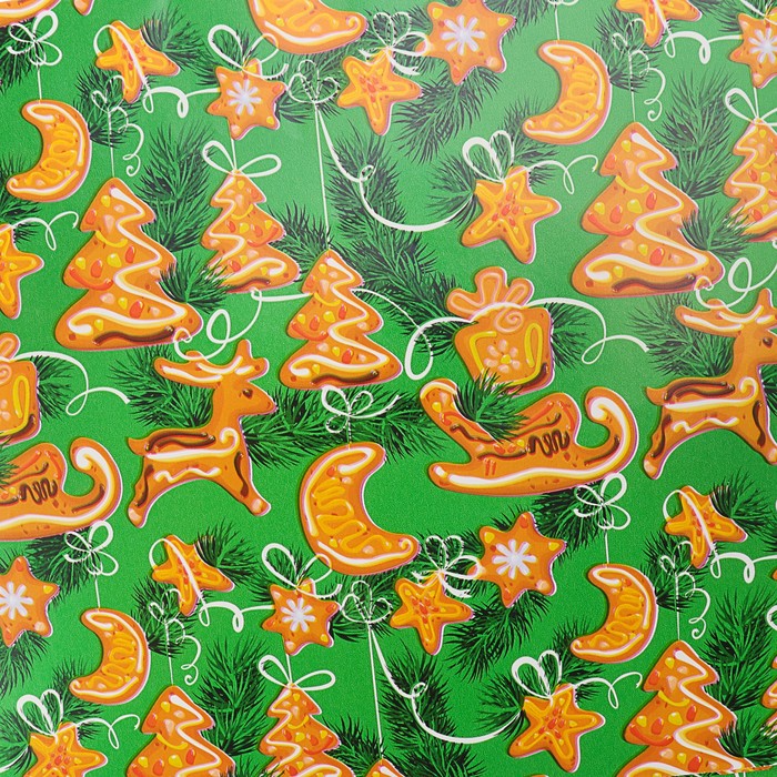 Набор бумаги для декорирования, "Новый год №6", 0,7 х 1 м х 5 шт., в ассортименте