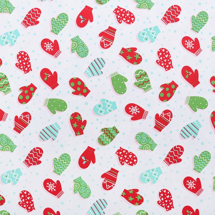 Набор бумаги для декорирования, "Новый год №6", 0,7 х 1 м х 5 шт., в ассортименте