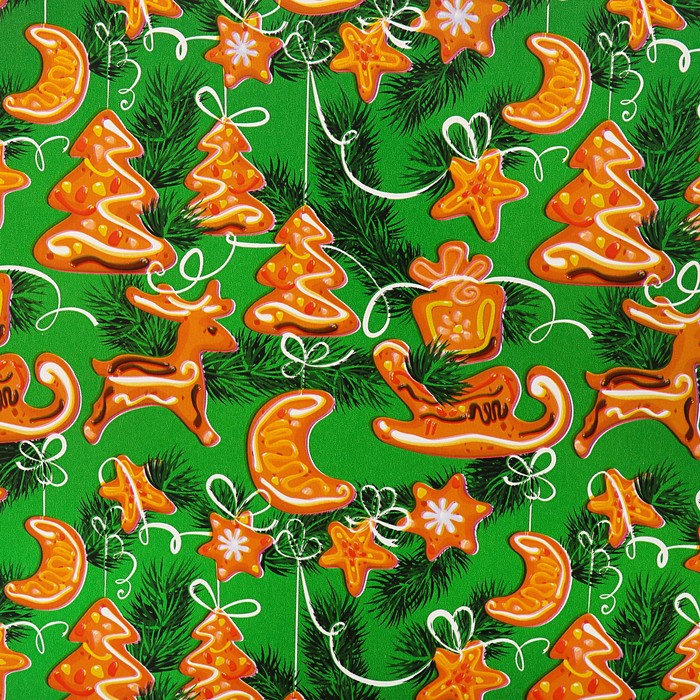 Набор бумаги для декорирования, "Новый год №8", 0,7 х 1 м х 5 шт., в ассортименте