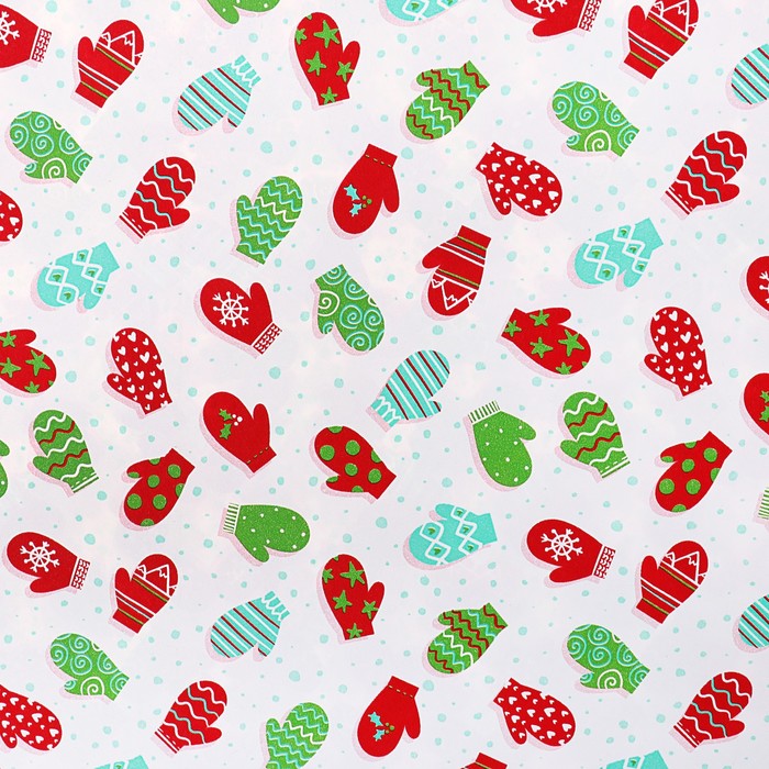 Набор бумаги для декорирования, "Новый год №8", 0,7 х 1 м х 5 шт., в ассортименте