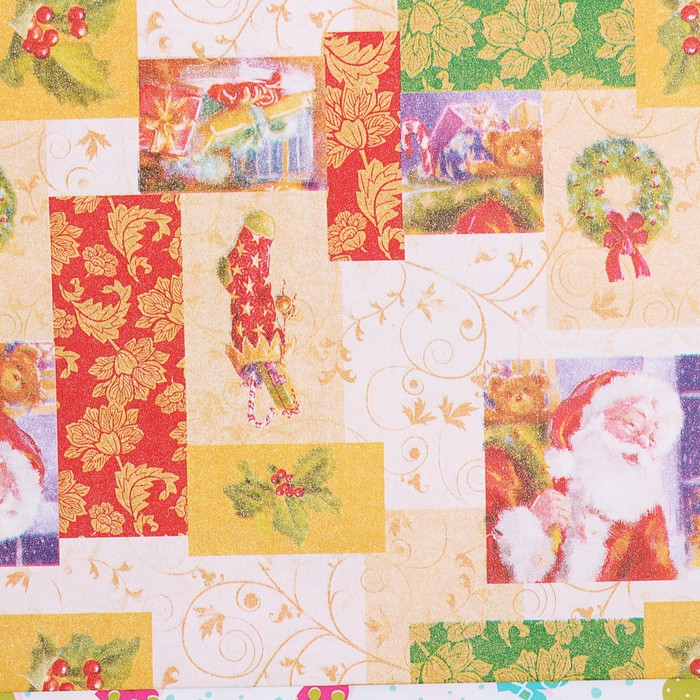 Набор бумаги для декорирования, "Новый год №11", 0,7 х 1 м х 5 шт., в ассортименте