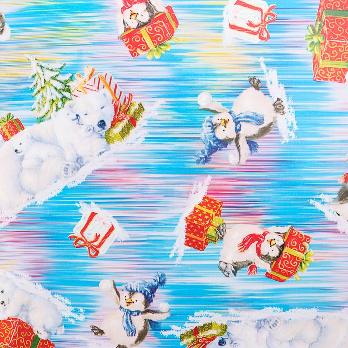 Набор бумаги для декорирования, "Новый год №22", 0,7 х 1 м х 5 шт., в ассортименте