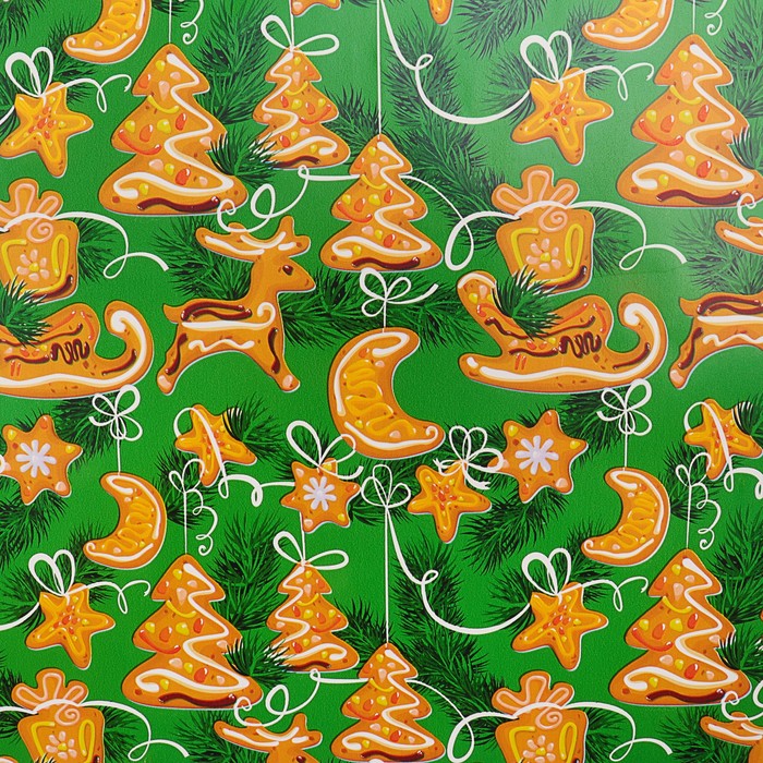 Набор бумаги для декорирования, "Новый год №23", 0,7 х 1 м х 5 шт., в ассортименте