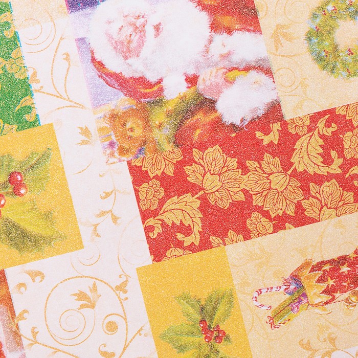 Набор бумаги для декорирования, "Новый год №30", 0,7 х 1 м х 5 шт., в ассортименте