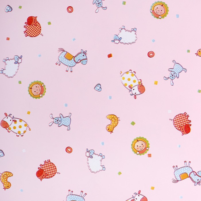 Набор бумаги для декорирования, "Детский №1", 0,7 х 1 м х 5 шт., в ассортименте