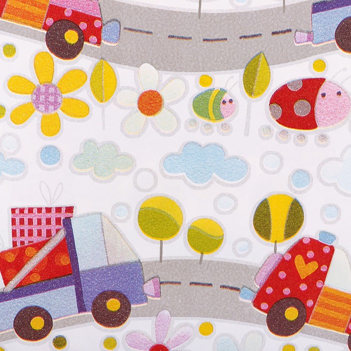 Набор бумаги для декорирования, "Детский №2", 0,7 х 1 м х 5 шт., в ассортименте