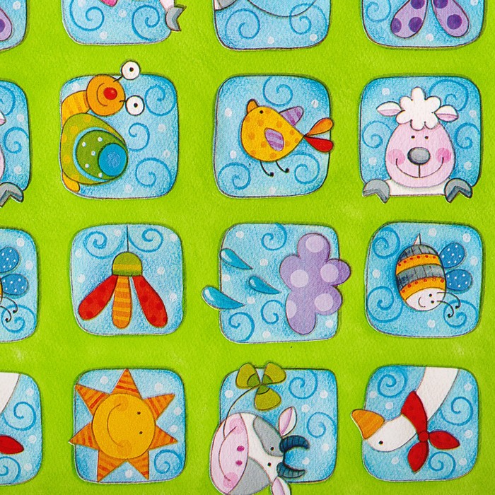 Набор бумаги для декорирования, "Детский №2", 0,7 х 1 м х 5 шт., в ассортименте