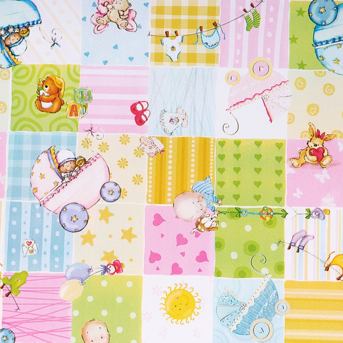 Набор бумаги для декорирования, "Детский №3", 0,7 х 1 м х 5 шт., в ассортименте
