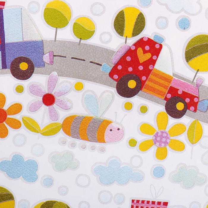 Набор бумаги для декорирования, "Детский №3", 0,7 х 1 м х 5 шт., в ассортименте