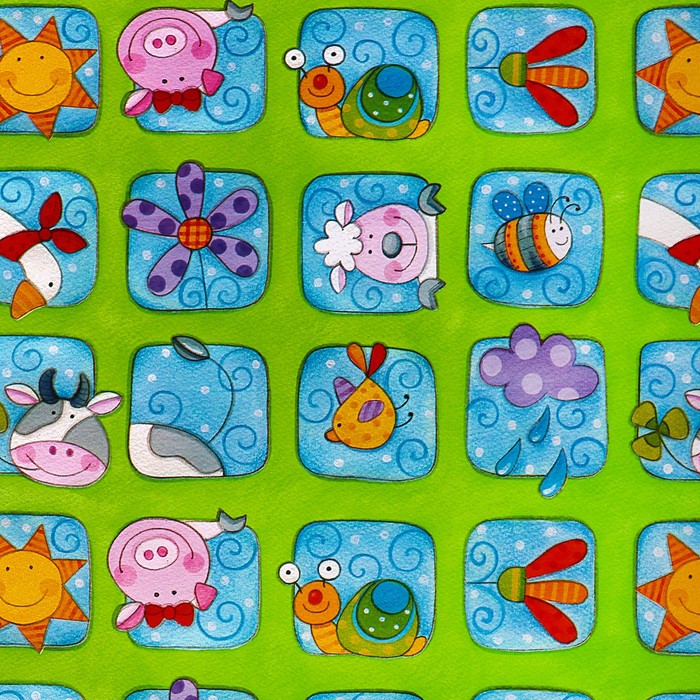 Набор бумаги для декорирования, "Детский №5", 0,7 х 1 м х 5 шт., в ассортименте