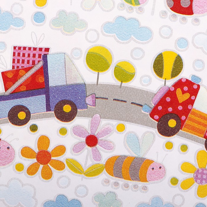 Набор бумаги для декорирования, "Детский №5", 0,7 х 1 м х 5 шт., в ассортименте