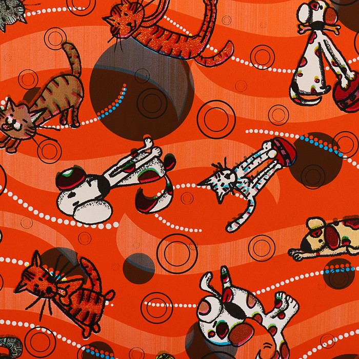 Набор бумаги для декорирования, "Детский №6", 0,7 х 1 м х 5 шт., в ассортименте