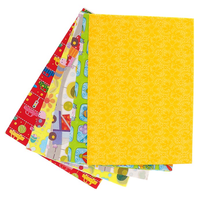 Набор бумаги для декорирования, "Детский №10", 0,7 х 1 м х 5 шт., в ассортименте