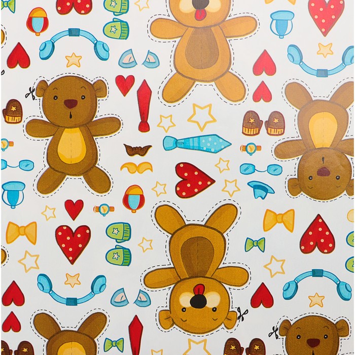 Набор бумаги для декорирования, "Детский №11", 0,7 х 1 м х 5 шт., в ассортименте