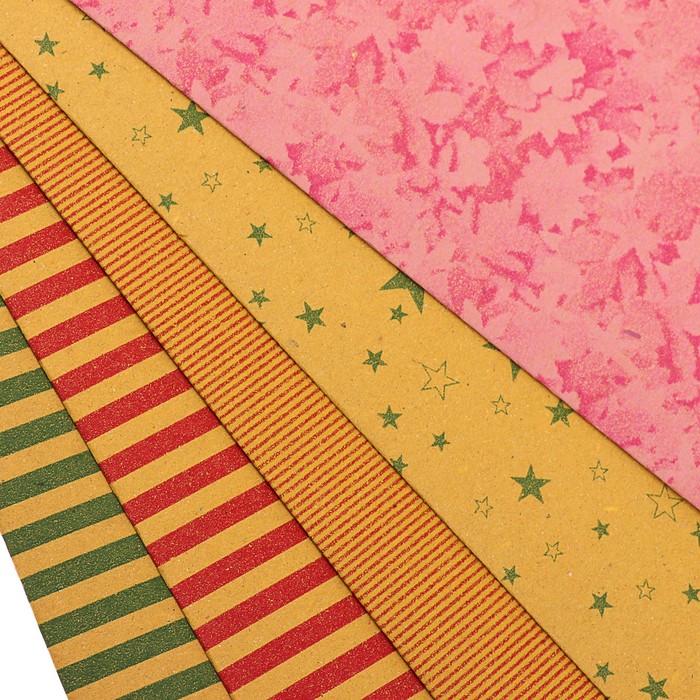 Набор бумаги для декорирования, "Винтаж №2", 0,7 х 1 м х 5 шт., в ассортименте