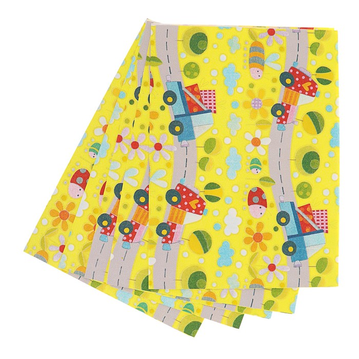 Набор бумаги для декорирования, "Малышам, 0,7 х 1 м х 5 шт.