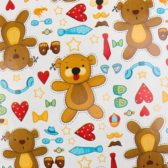 Набор бумаги для декорирования, "Детский №12", 0,7 х 1 м х 5 шт., в ассортименте