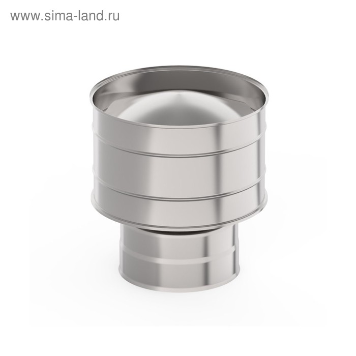 

Оголовок с дефлектором, d 115 × 200 мм, нерж/оцинк, 0.5 мм/0.5 мм
