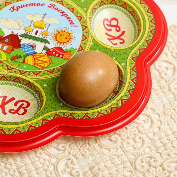 Пасхальная подставка на 6 яиц "Цыплята", 21,5 х 19,9 см