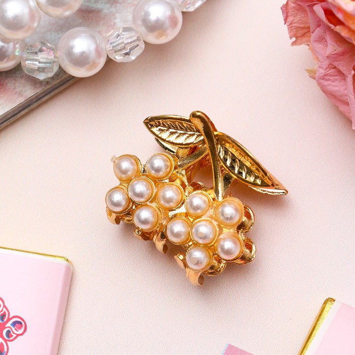 Краб для волос "Глубины океана" 2,5 см ромашки