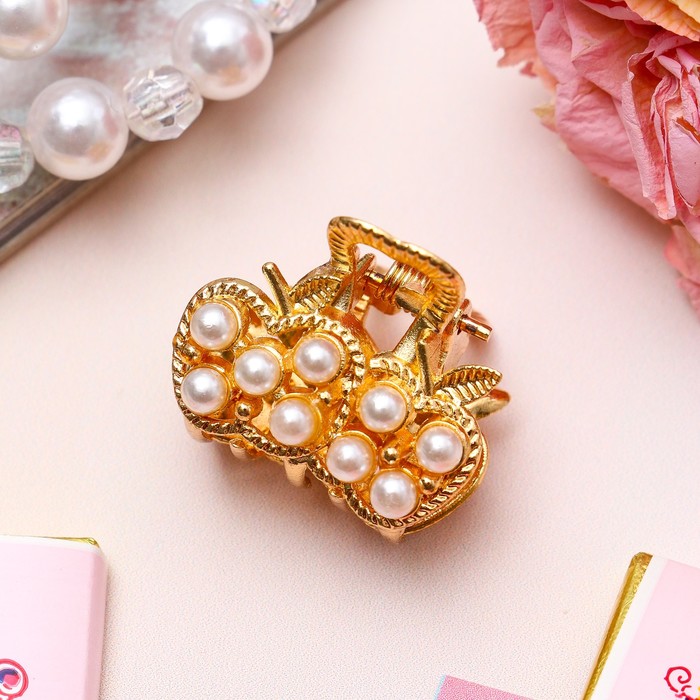 Краб для волос "Глубины океана" 2,5 см яблочки