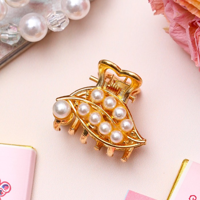 Краб для волос "Глубины океана" 2,5 см листочек