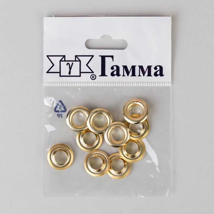 Блочки, d=7мм, 10шт, цвет золотой