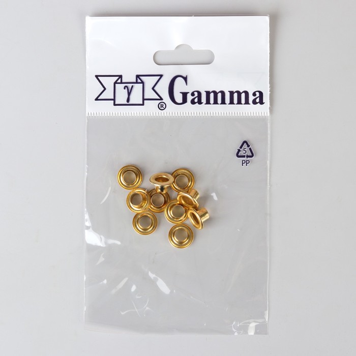 Блочки, d=5мм, 10шт, цвет золотой