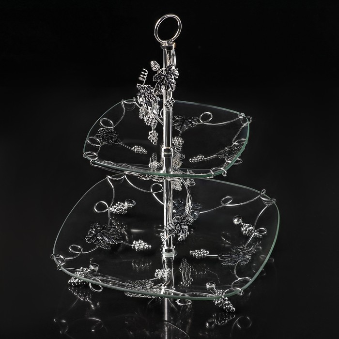 Блюдо 2 яруса "Виноград"