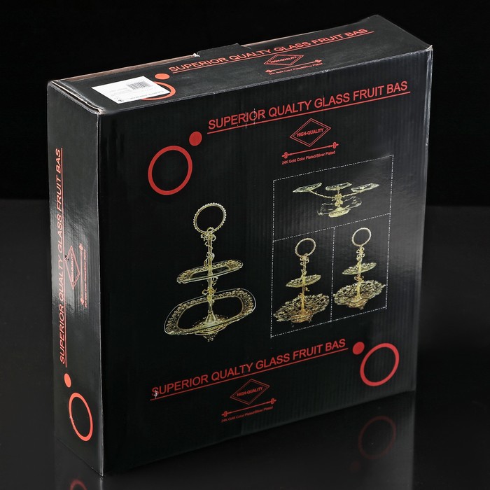 Блюдо 2 яруса "Виноград"