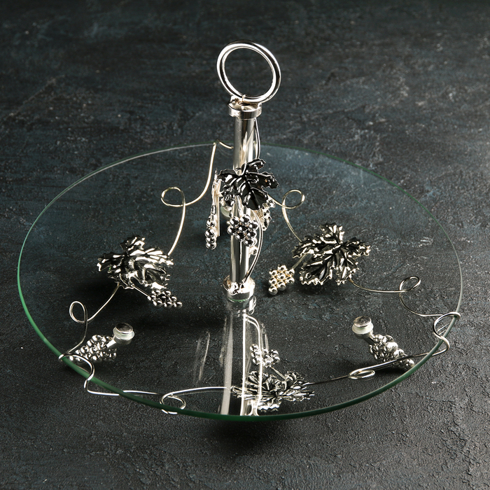 Ваза сервировочная "Виноград" круглая, разборная