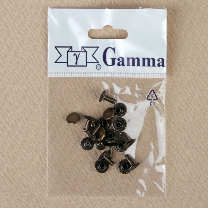 Хольнитены, d=9мм, 10шт, цвет бронзовый