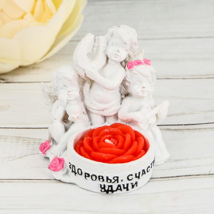 Подсвечник "Здоровья, счастья и удачи"