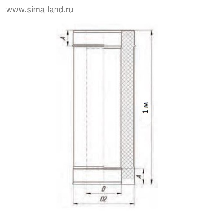 

Сэндвич-труба 1.0 м, d 100 × 160 мм, нерж/оцинк, 1.0 мм/0.5 мм