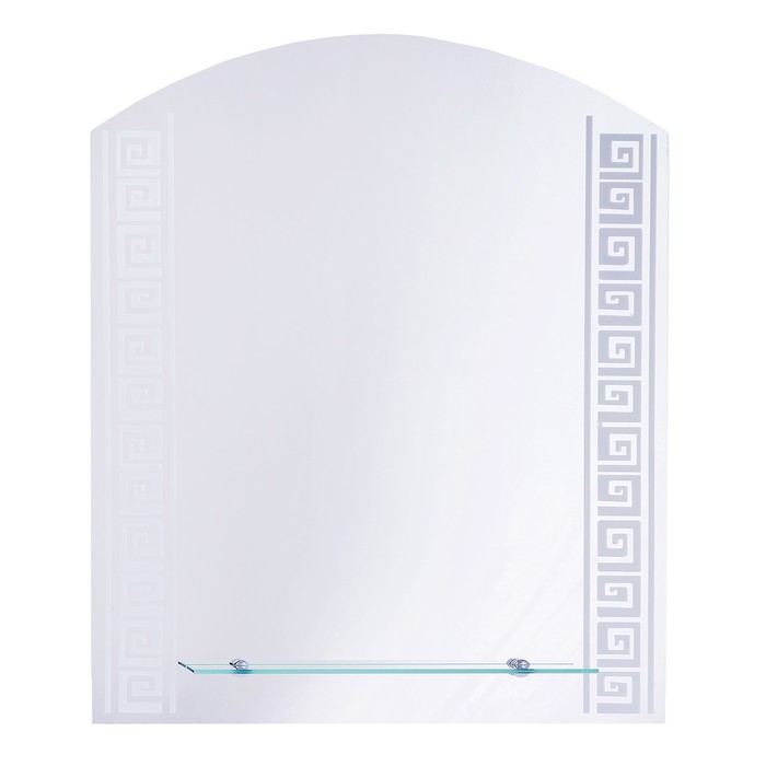 Зеркало «Орнамент», настенное, с полкой, матирование, 50×60 см