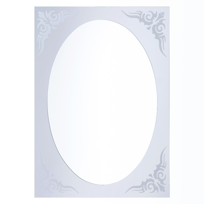 Зеркало «Узор», настенное, комбинированное, матирование, 50×70 см