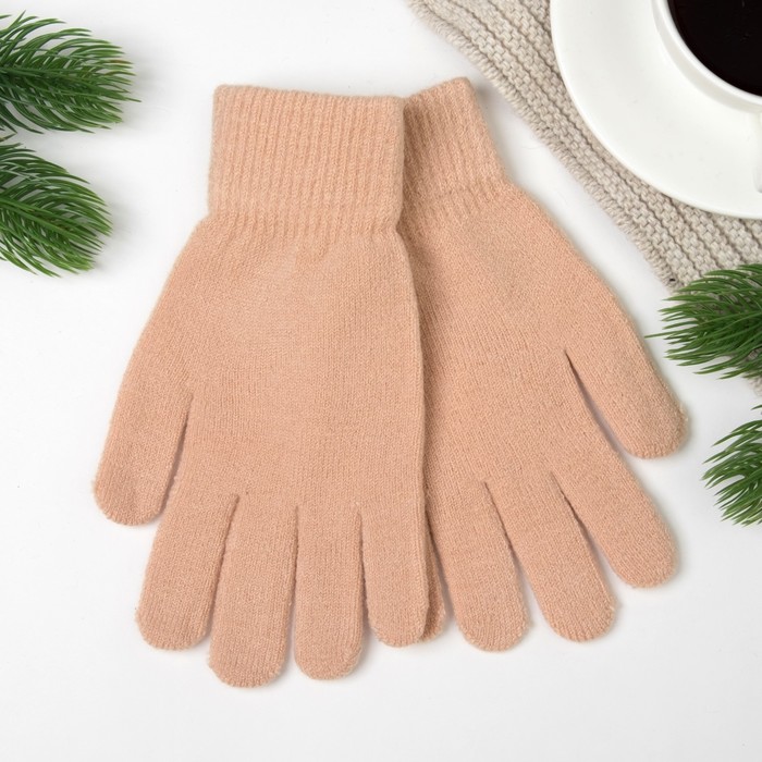 Перчатки женские 888 цвет светло-бежевый, р-р 17-18