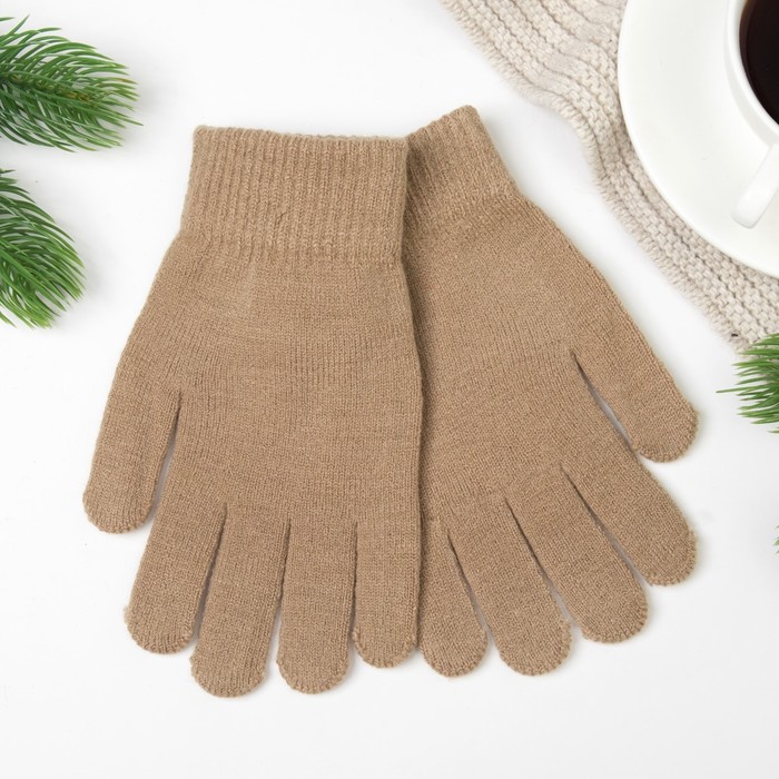 Перчатки женские 888 цвет бежевый, р-р 17-18