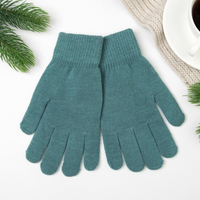 Перчатки женские 888 цвет бирюзовый, р-р 17-18